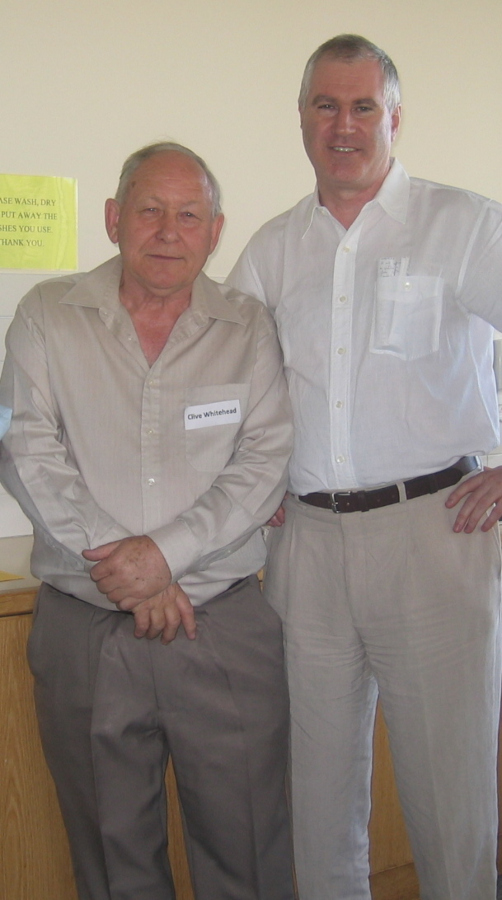 Clive (on left) with longstanding colleague and friend, Professor Tom O’Donoghue